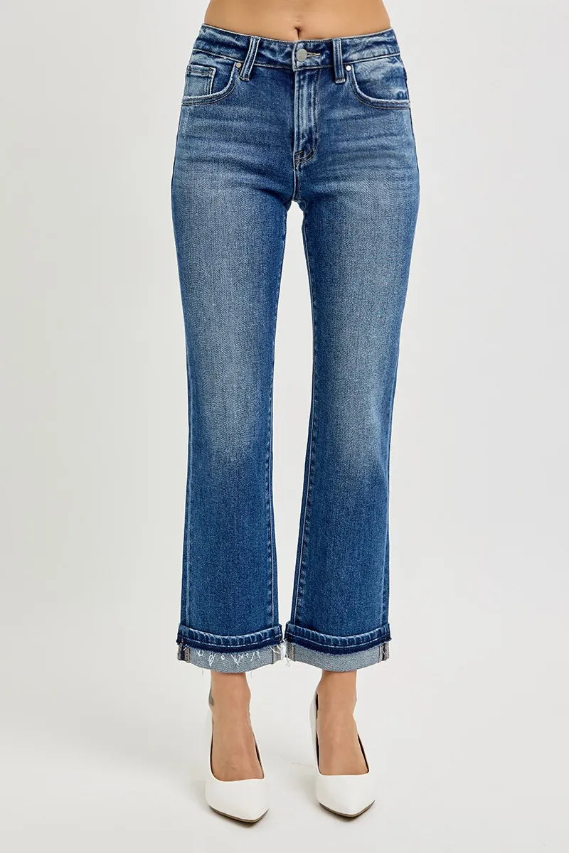 Risen Mid Ankle Cuffed Straight Leg