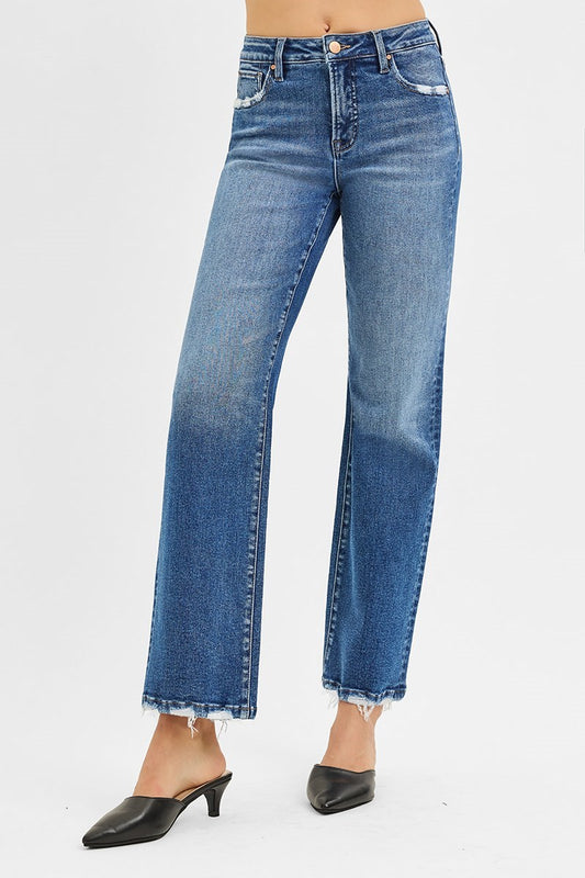 Risen Jeans Ankle Straight Dark