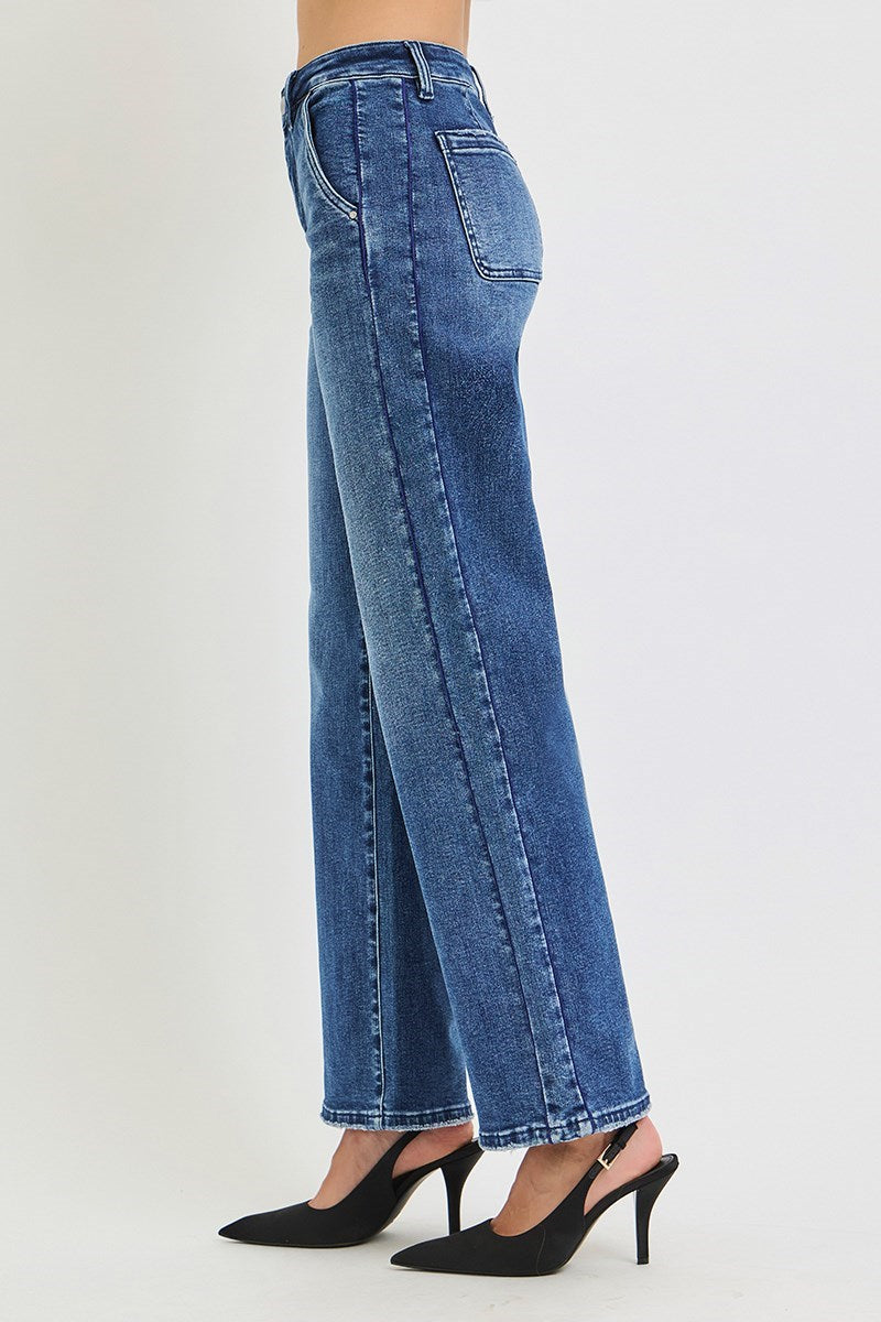 Risen Jeans High Rise Dark Trousers