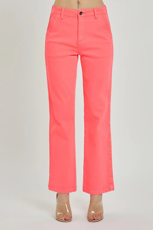 Risen Jeans in Coral Pink