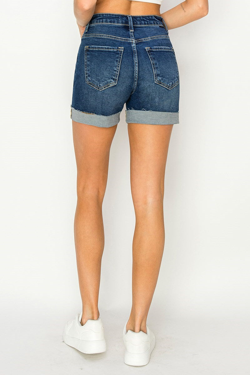 Risen Jeans Shorts in Dark Wash