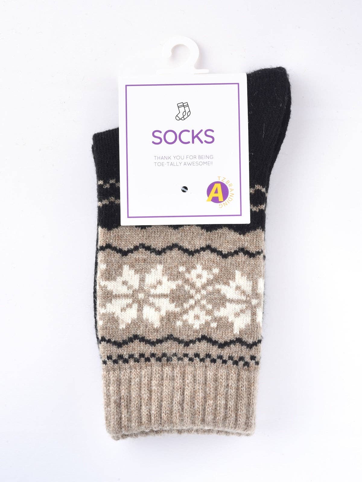ThickSnowflake Patterned Mid-calf Socks