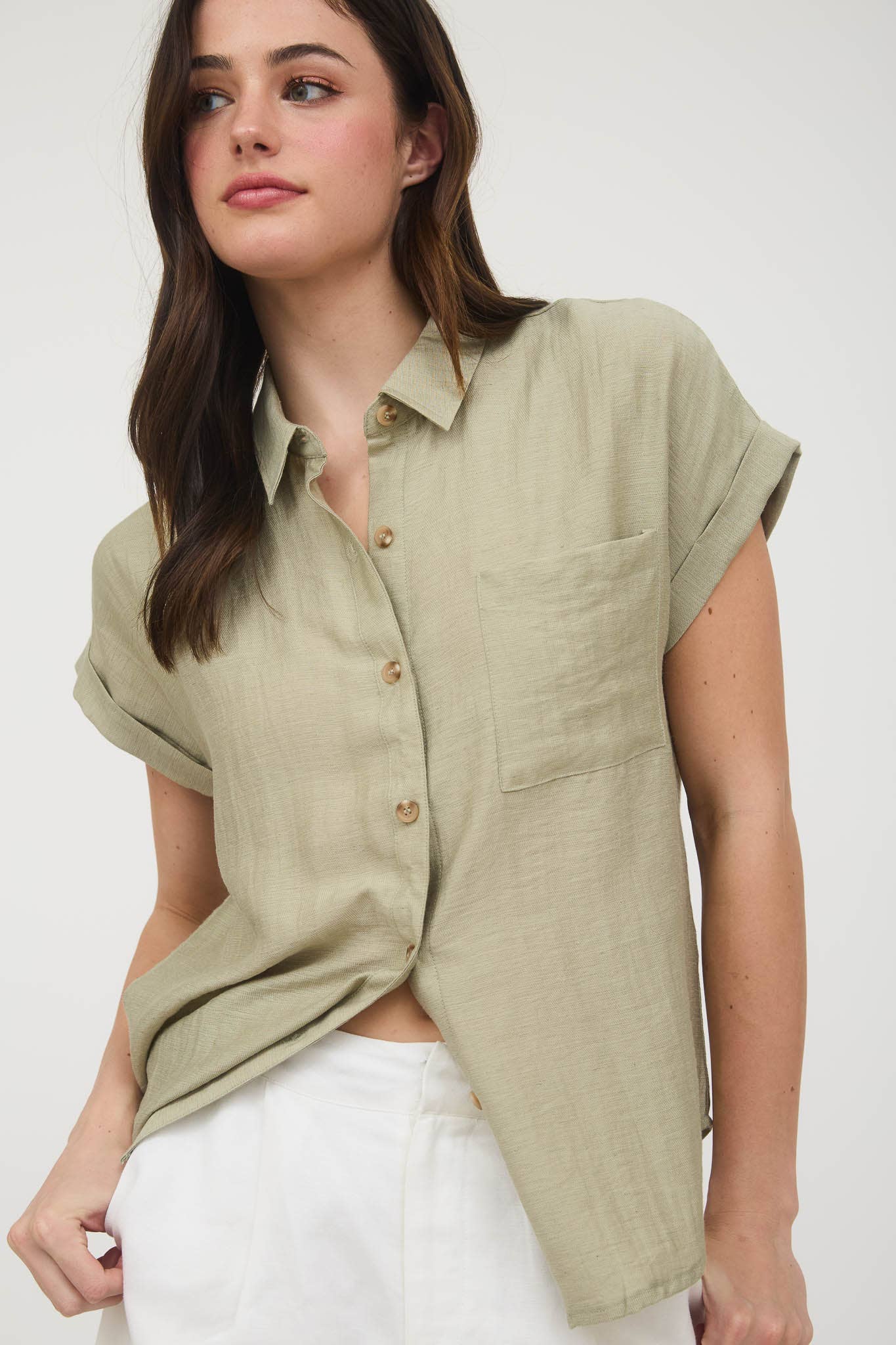 Collared Cuff Sleeve - Beige