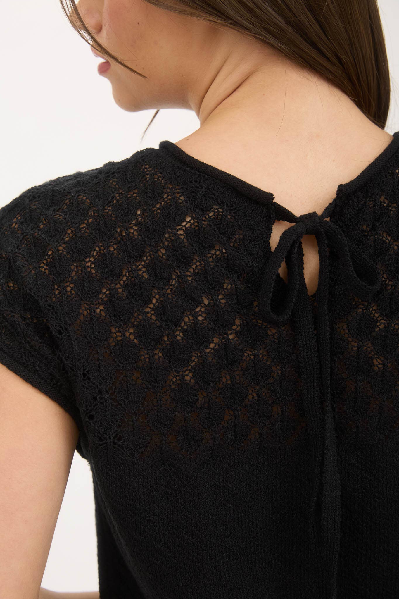 Eyelet Sweater Knit Top