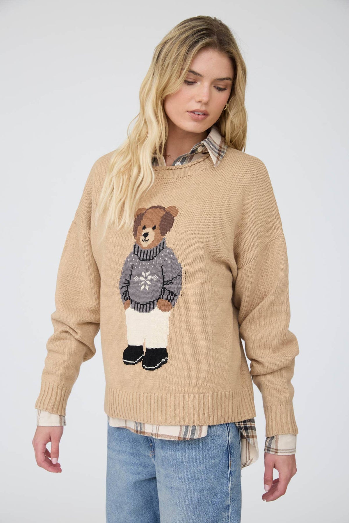 Teddy Bear Crew Neck Sweater