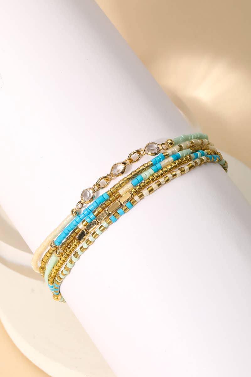 Dainty Assorted Bead Bracelet Set