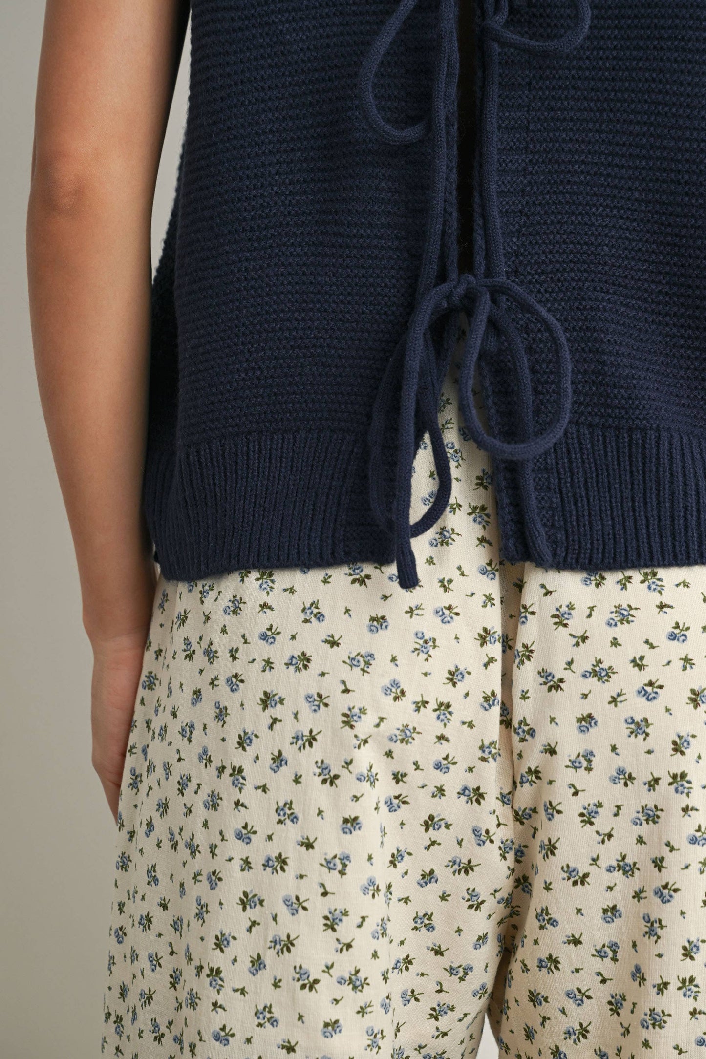 Sweater Top with Tie Back