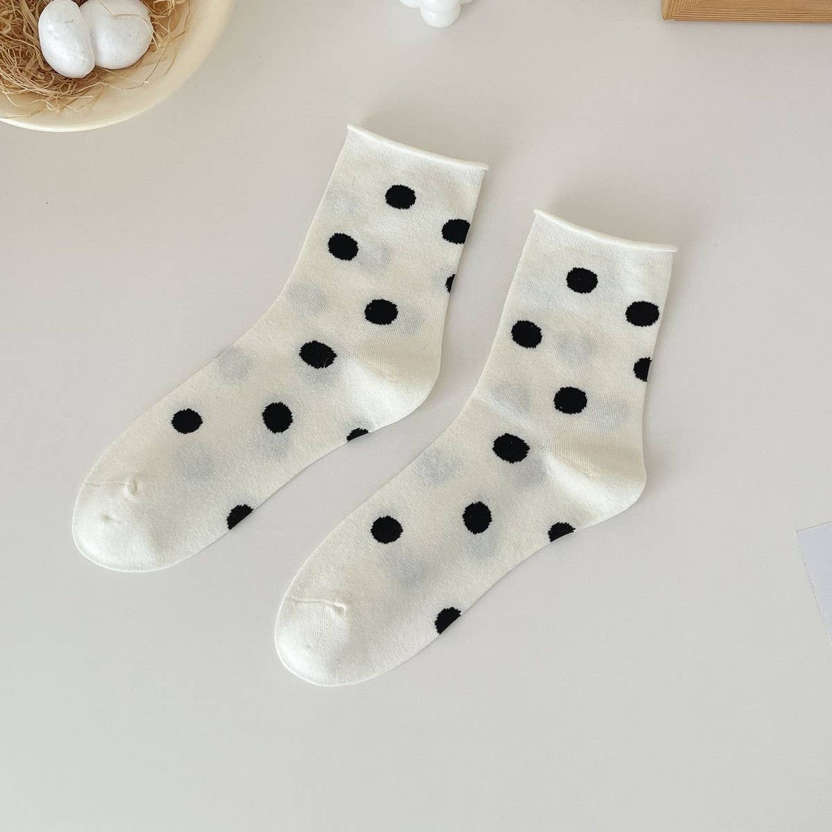 Cute Dots, Stripes, Bow Crew Socks