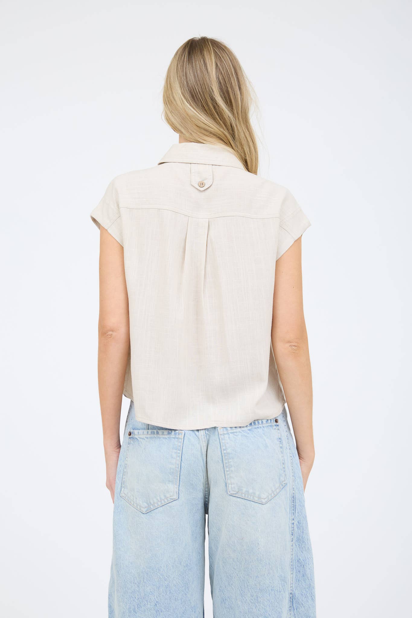 Short Sleeve Linen Button Down Shirt