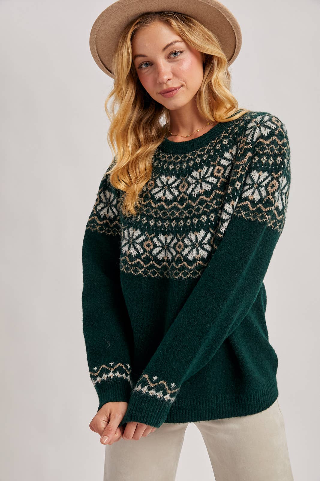 HOLIDAY FAIRE ISLE KNIT SWEATER