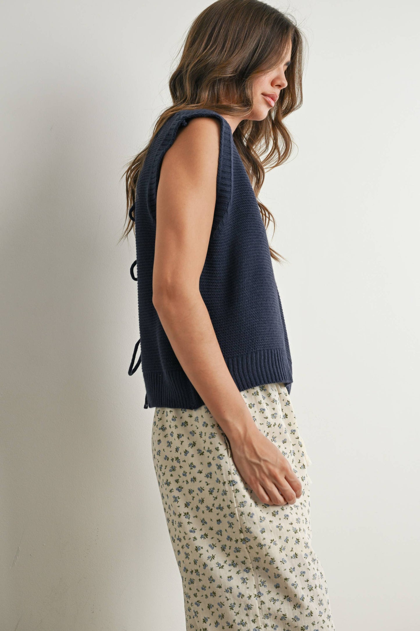 Sweater Top with Tie Back