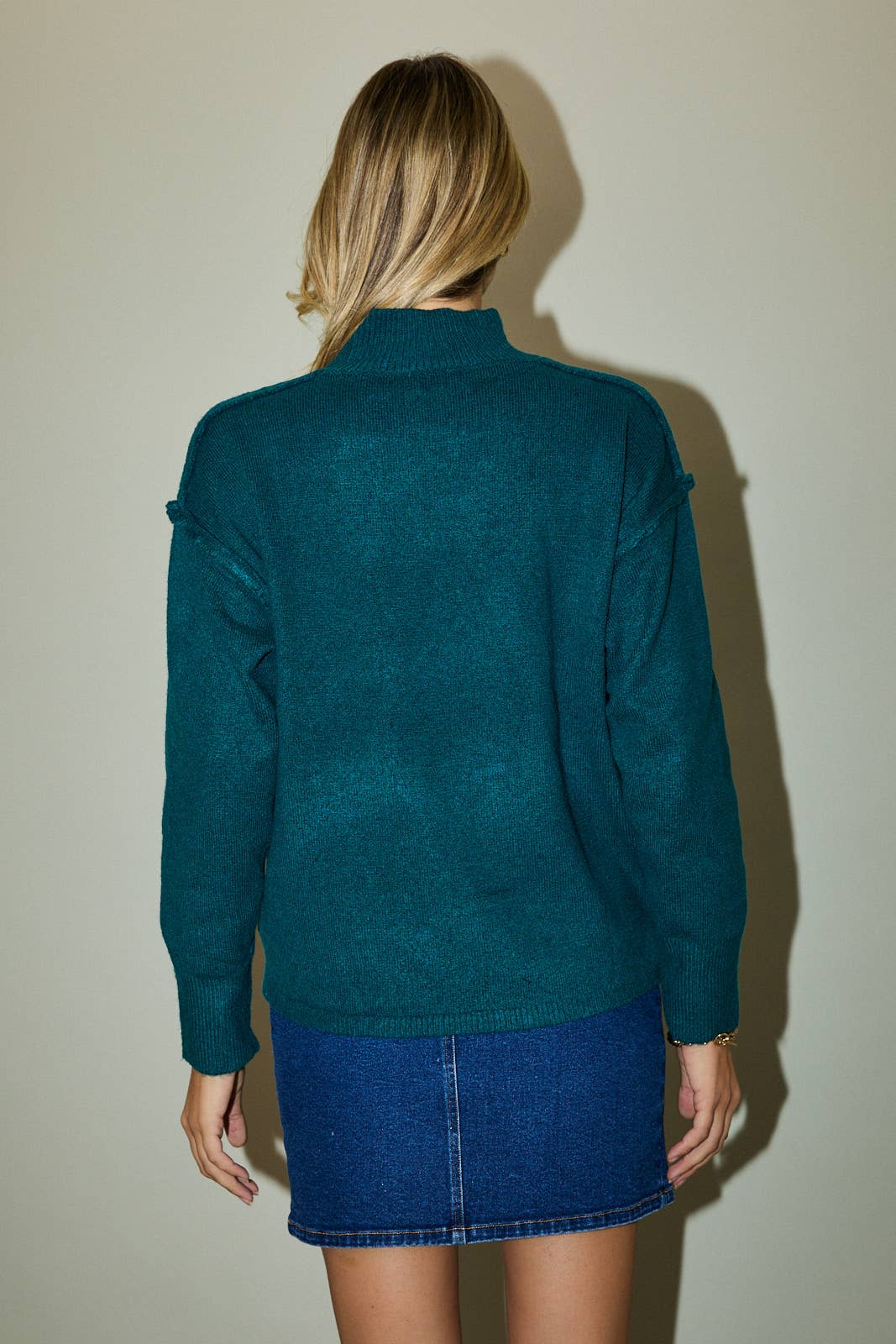 Mock Neck Long Sleeve Sweater