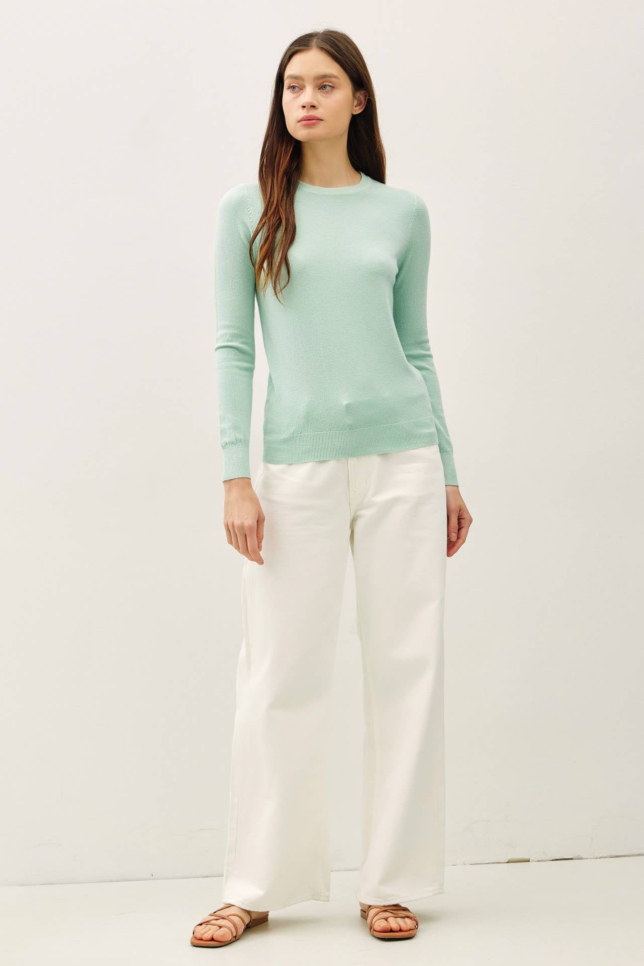 Crew Neck Soft Knit Sweater