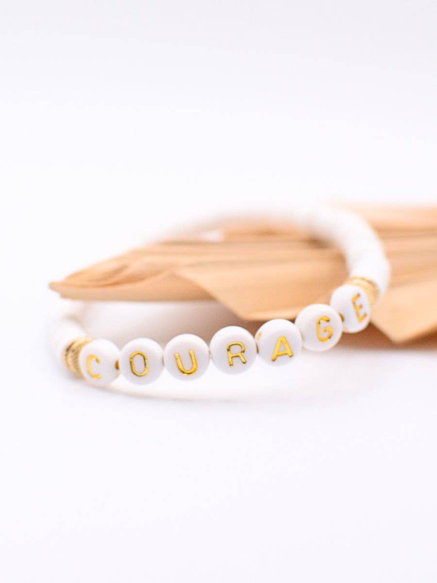 Inspirational Word Bracelet – Courage, Faith jewelry, Joy