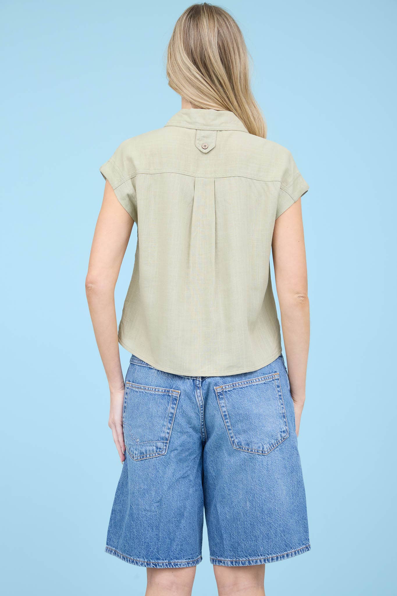 Short Sleeve Linen Button Down Shirt