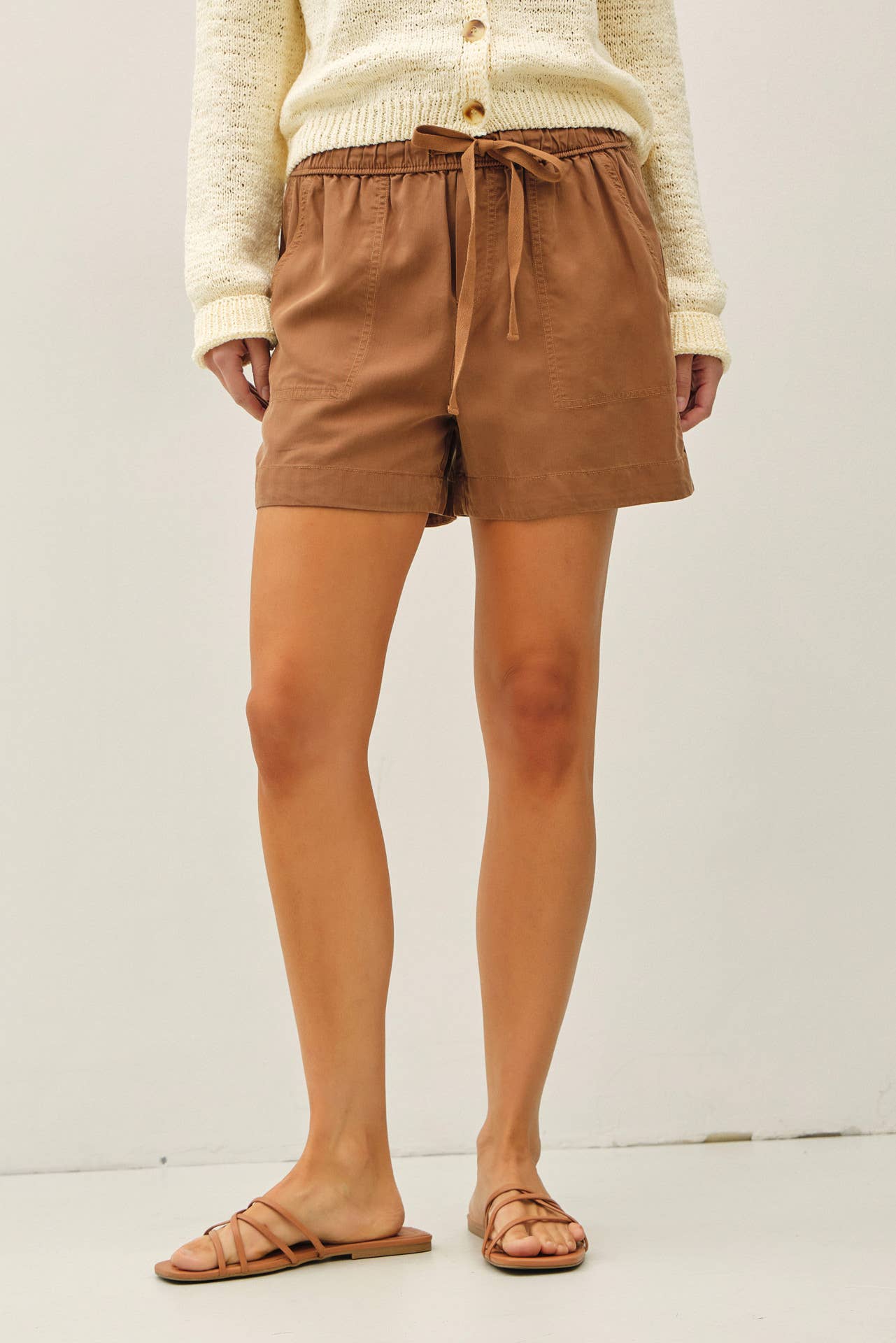 High Rise Pull On Tencel Short