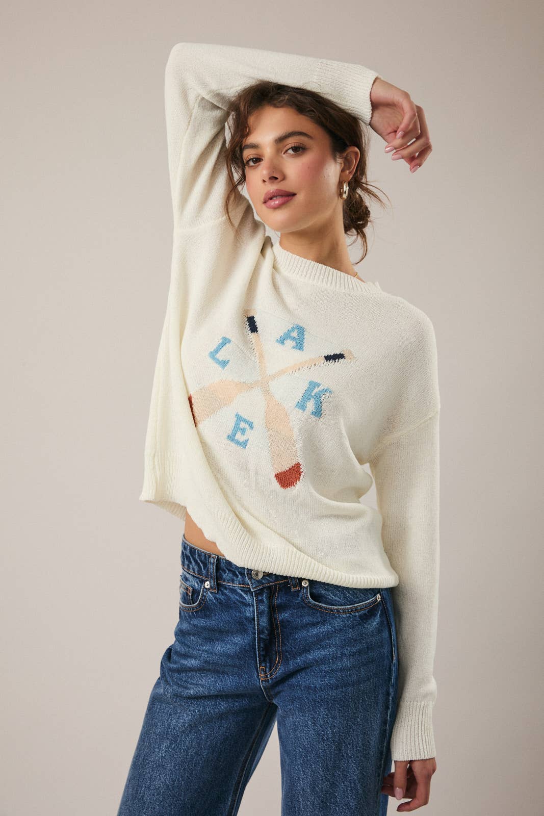 Round Neckline Lake Sweater