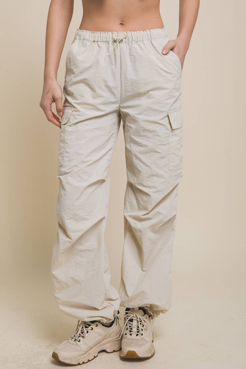 Loose Fit Parachute Cargo Pants