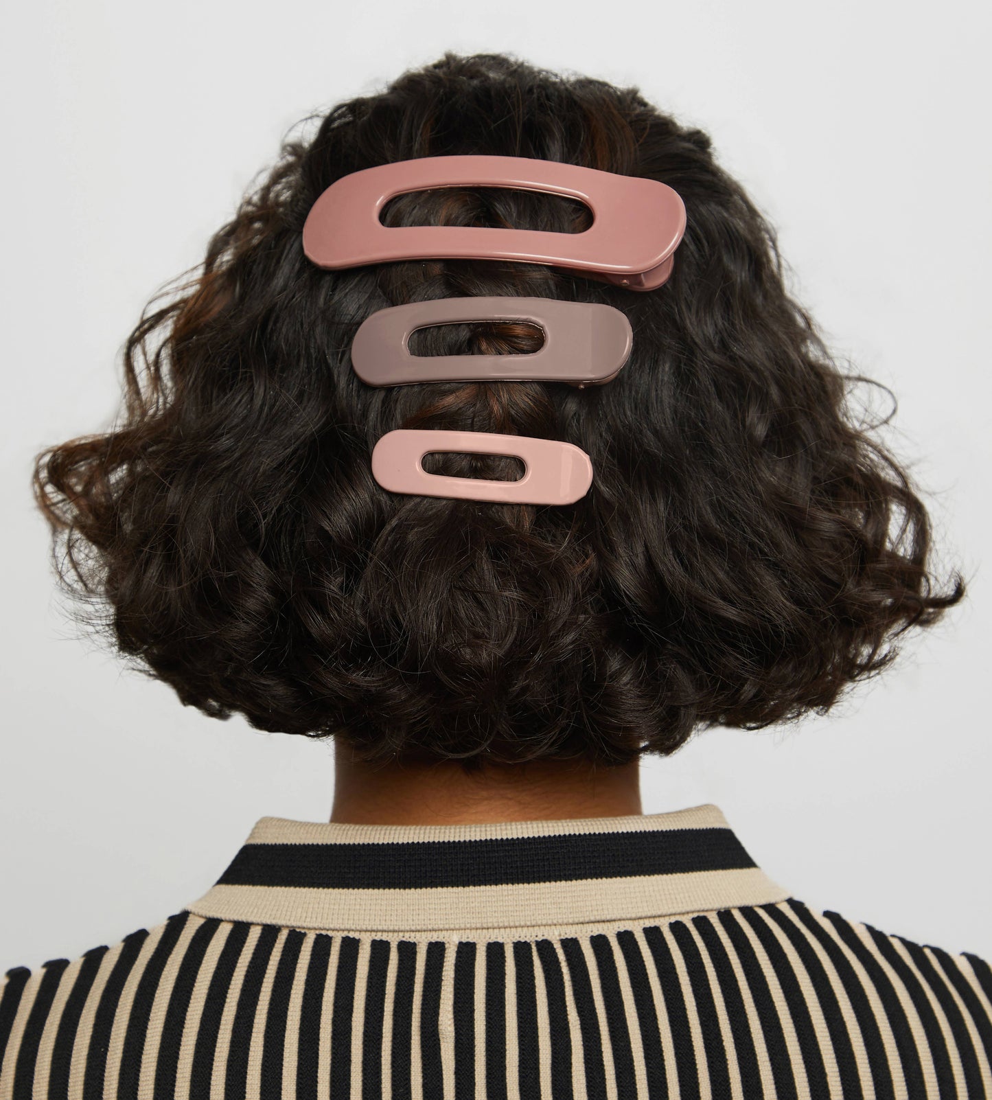Kitsch Flat Lay Claw Clip 3pc Flat - Ultra Glossy Terracotta