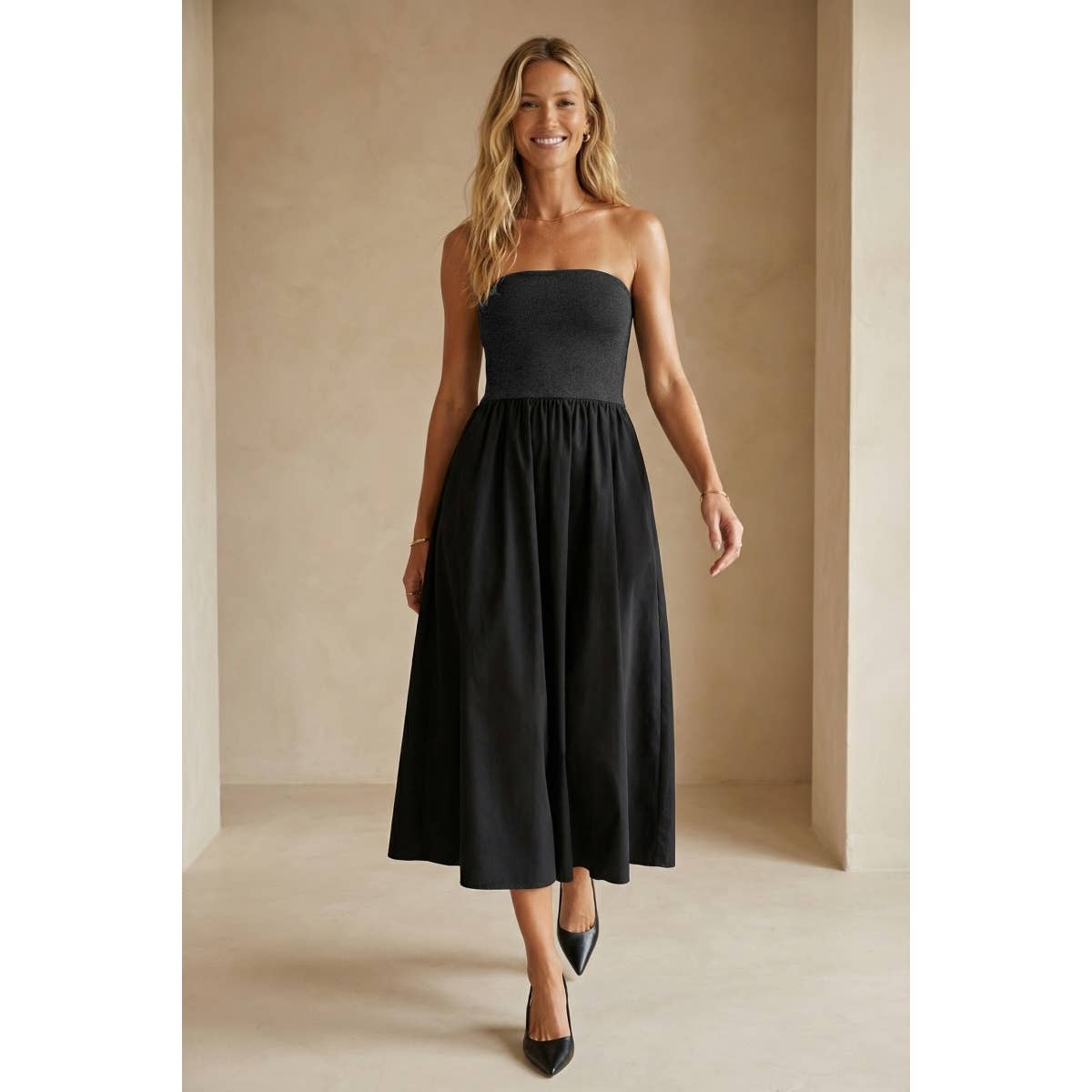 Black Tube Top Maxi Dress