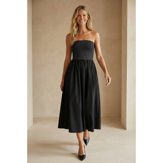 Black Tube Top Maxi Dress