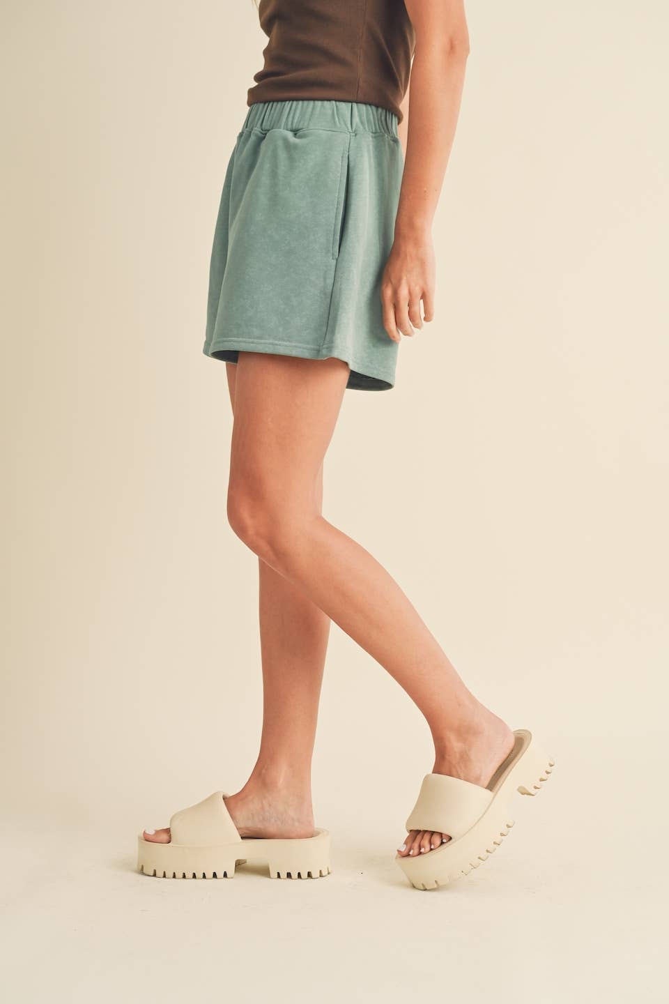 Brush-Soft High Waisted Sweat Shorts