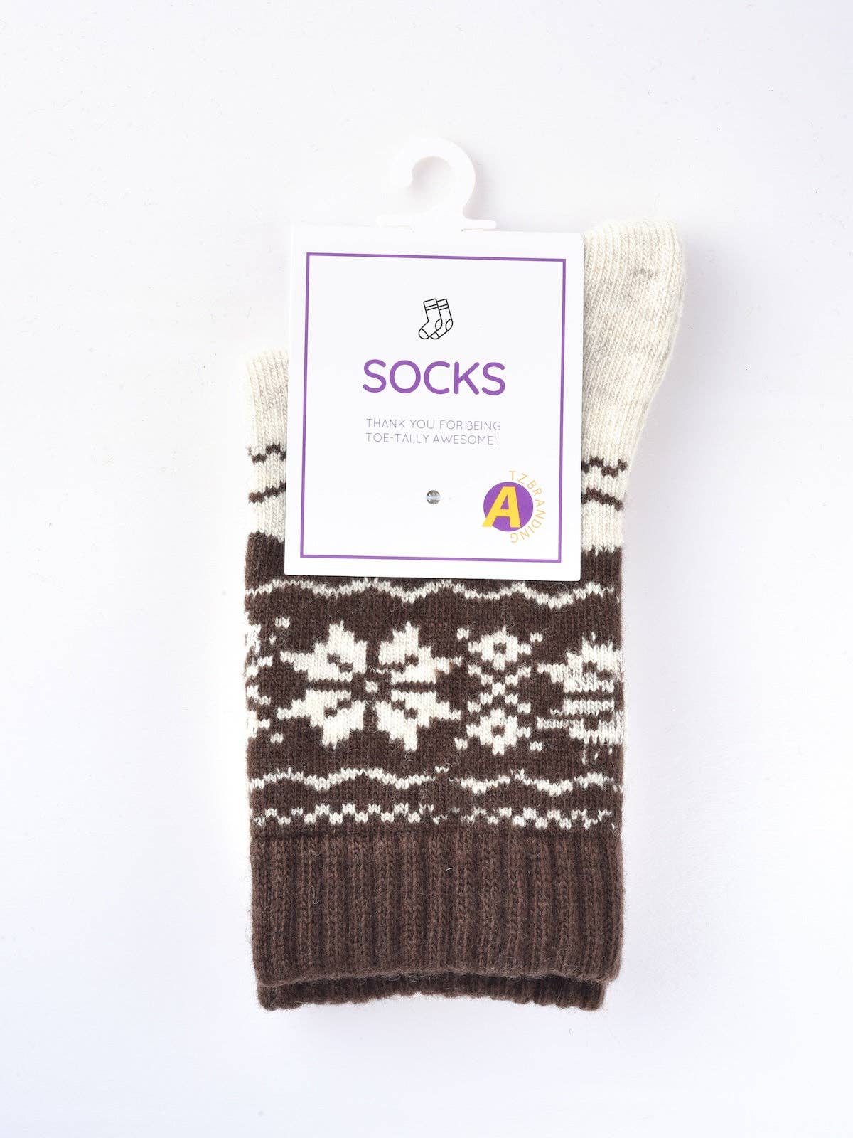 ThickSnowflake Patterned Mid-calf Socks