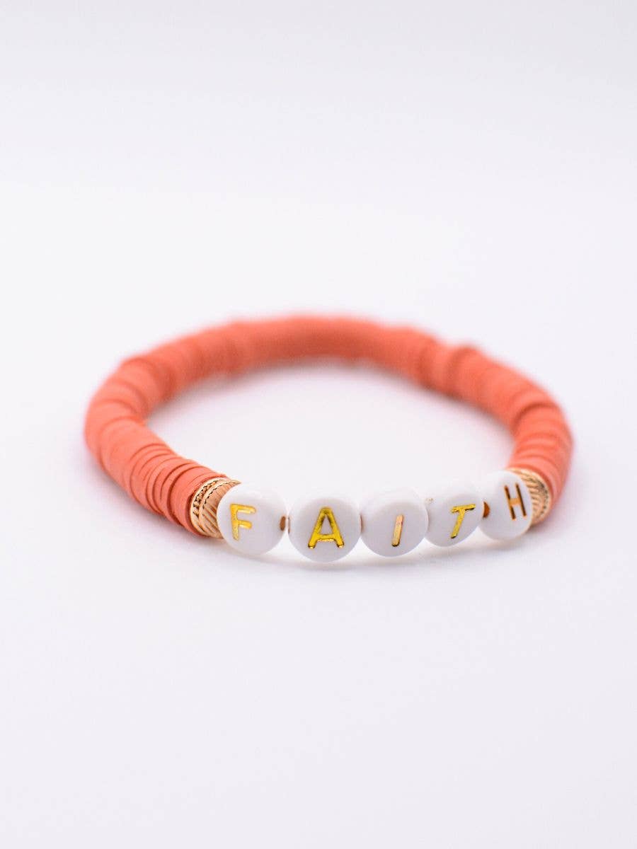 Inspirational Word Bracelet – Courage, Faith jewelry, Joy