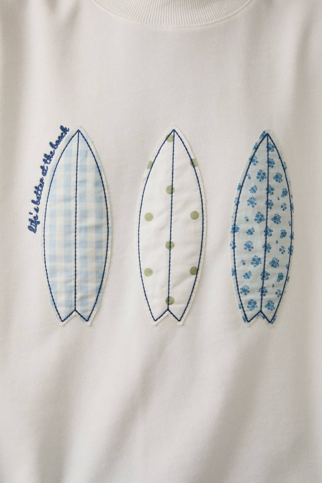 LONG SLEEVE CREW NECK BOAT PATCHWORK PRINTED SWEATSHIRT
