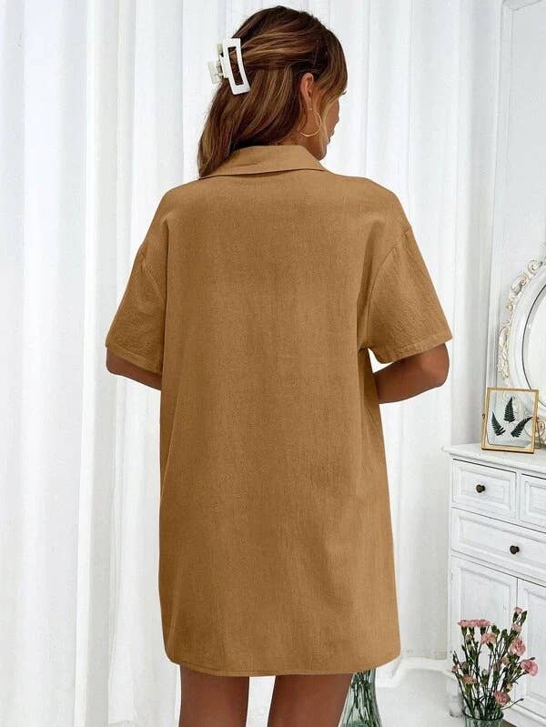 Sweetkama Ladies Solid Color Top and Short Set Daily Set