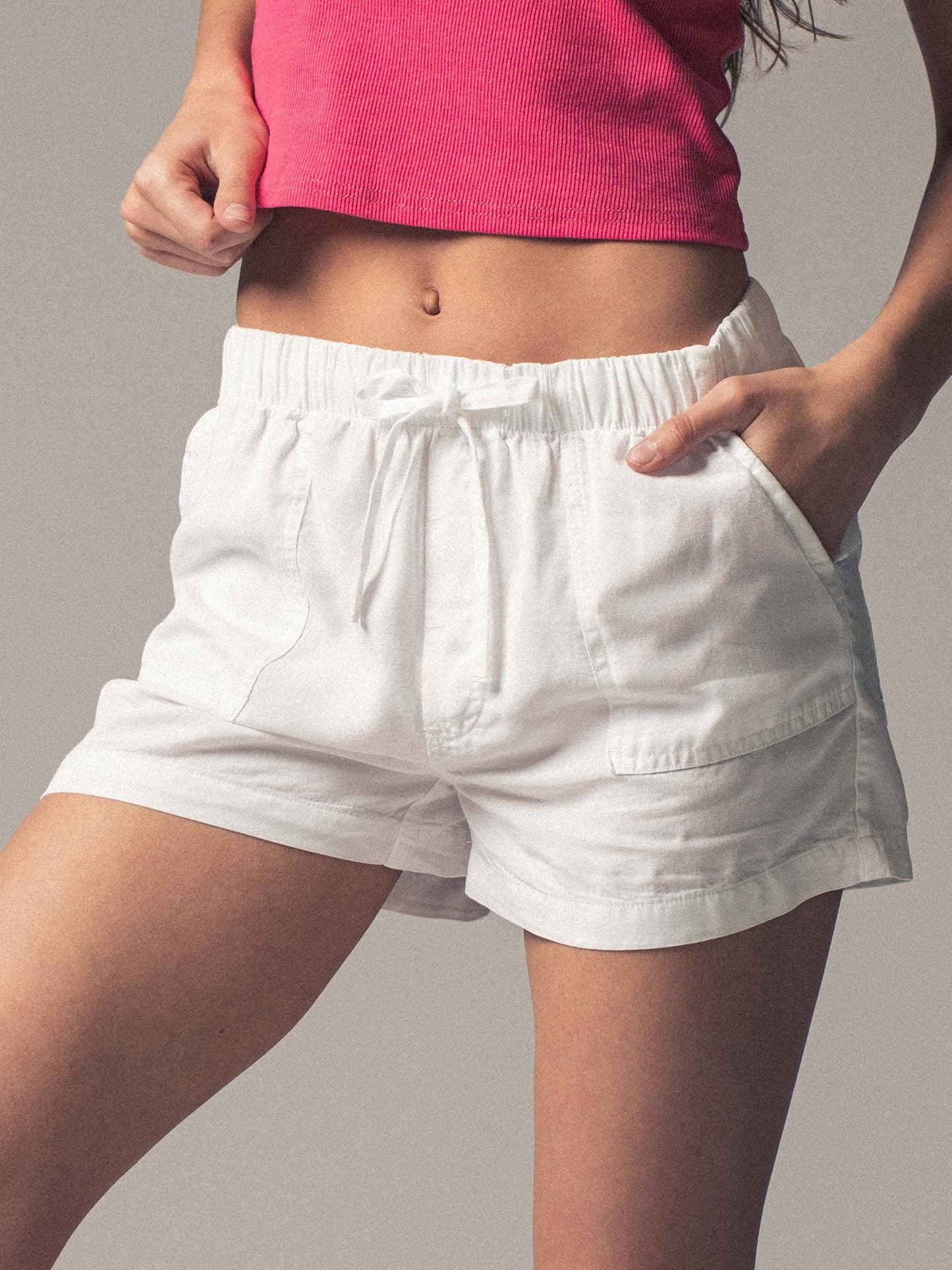 Tencel Patch Pocket Summer Shorts