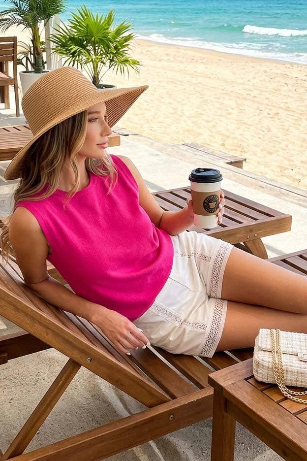 Sleeveless Sweater Top